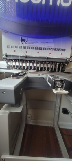 15-Needle Commercial Embroidery Machine with 10.1" Touchscreen Panel
