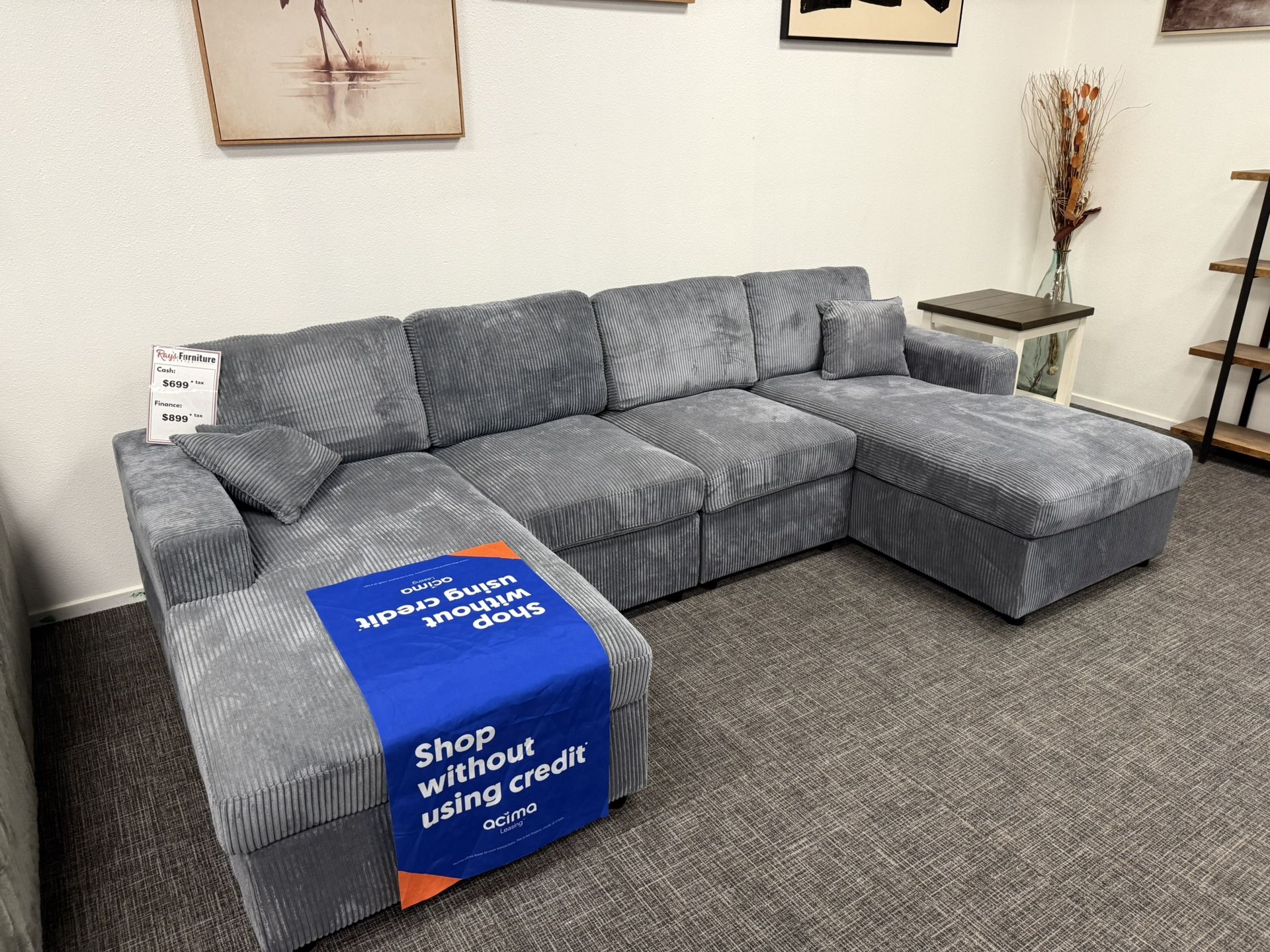 Gray Sofa Sectional Double Lounge Set - Free Delivery Promo 