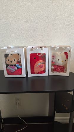 Valentine plushies in a gift bag $25 dollar each 