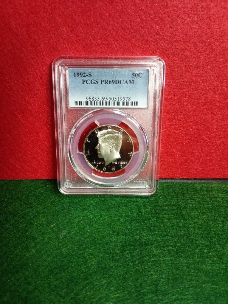 1992-S Kennedy Halve Dollar--PCGS--PR69DCAM#578