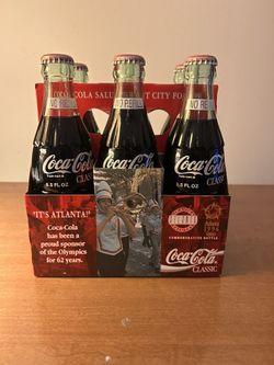 Collectibles – 1996 Olympic Coca-Cola bottles – full carton 24 bottles $19