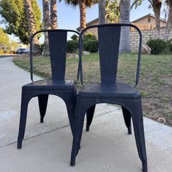 Metal Outdoor Chairs   Dining Chair Indoor-Outdoor Use Stackable Classic Trattoria Chair Chic Dining Bistro Cafe Side Metal Chairs Set of 2 