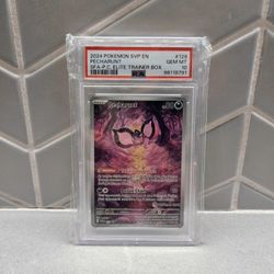 Pokemon Shrouded Fable Pokemon Center Elite Trainer Box Promo Pecharunt 129 PSA 10!