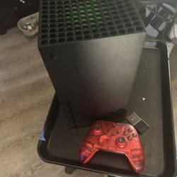 X Box Series X With 1tb Expansion Card And Red Remote
