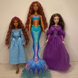 Live Action Little Mermaid doll lot