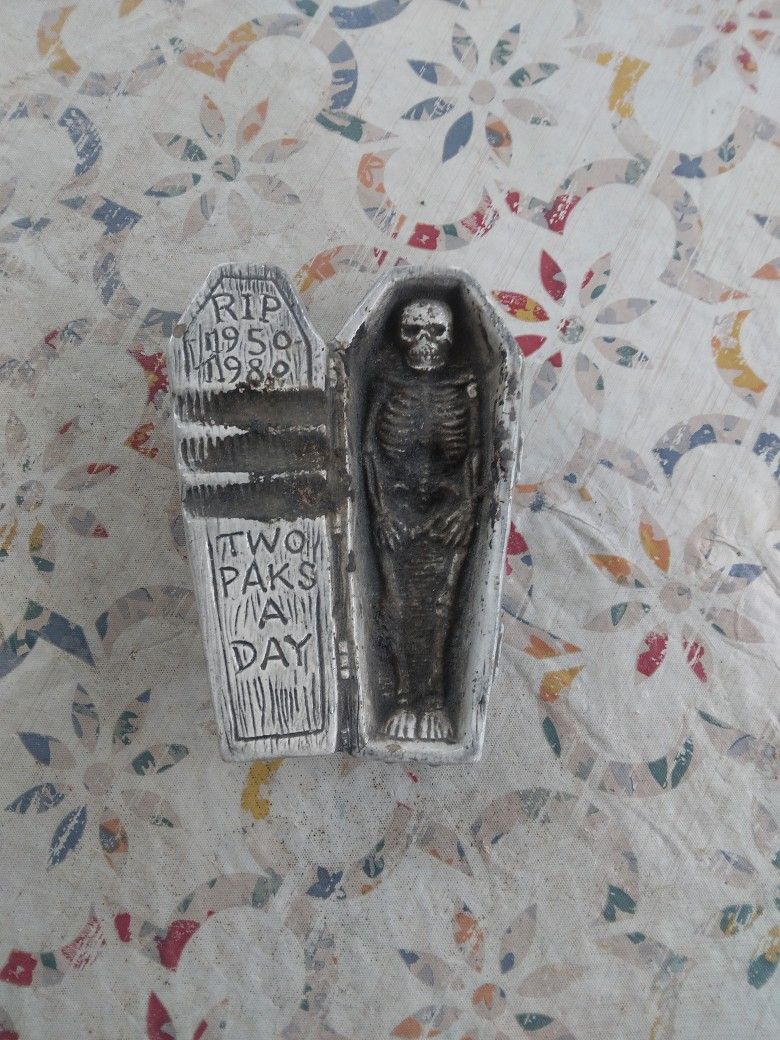 Open Coffin Ashtray " Two Packs A Day "
