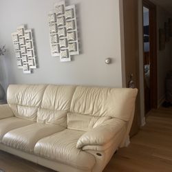 Contemporary Italian Leather Sofa Set