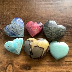 Polished Heart Crystal Carvings Bundle 