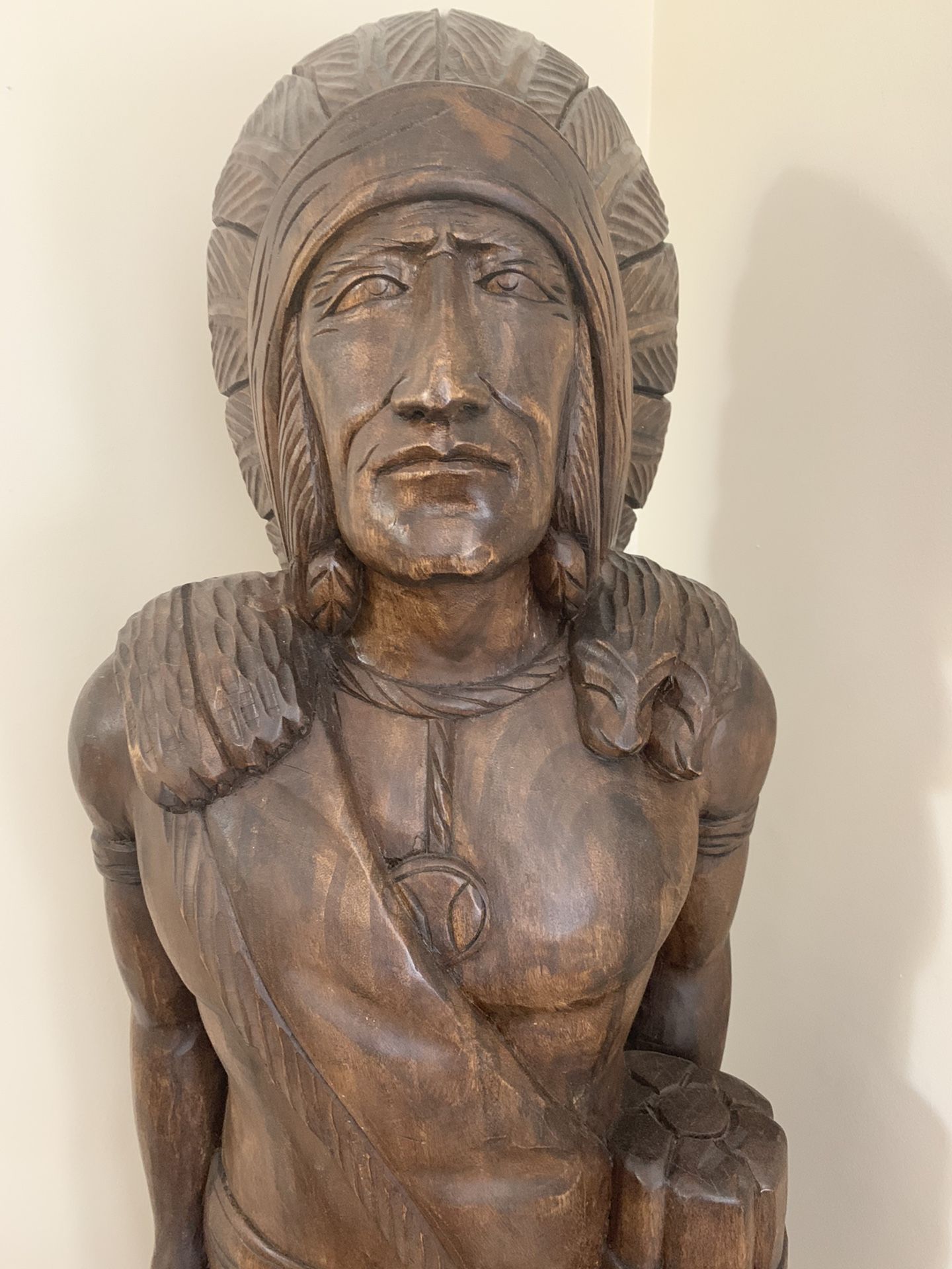 5 Ft. Carved wooden Indian Statue