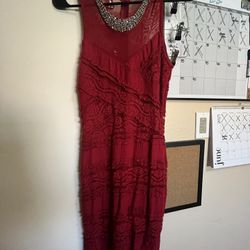 Women’s Junior Prom Dress Red Size Sm