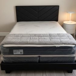 QUEEN Size Bed Frame With Mattress New Bedroom Furniture Set Queen Bed Set // CAMA Queen Size Nueva 