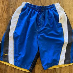 Men’s Speedo Size Large New With Tags Swim Trunks Shorts