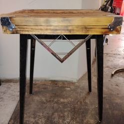 Copper Tied Wood Table