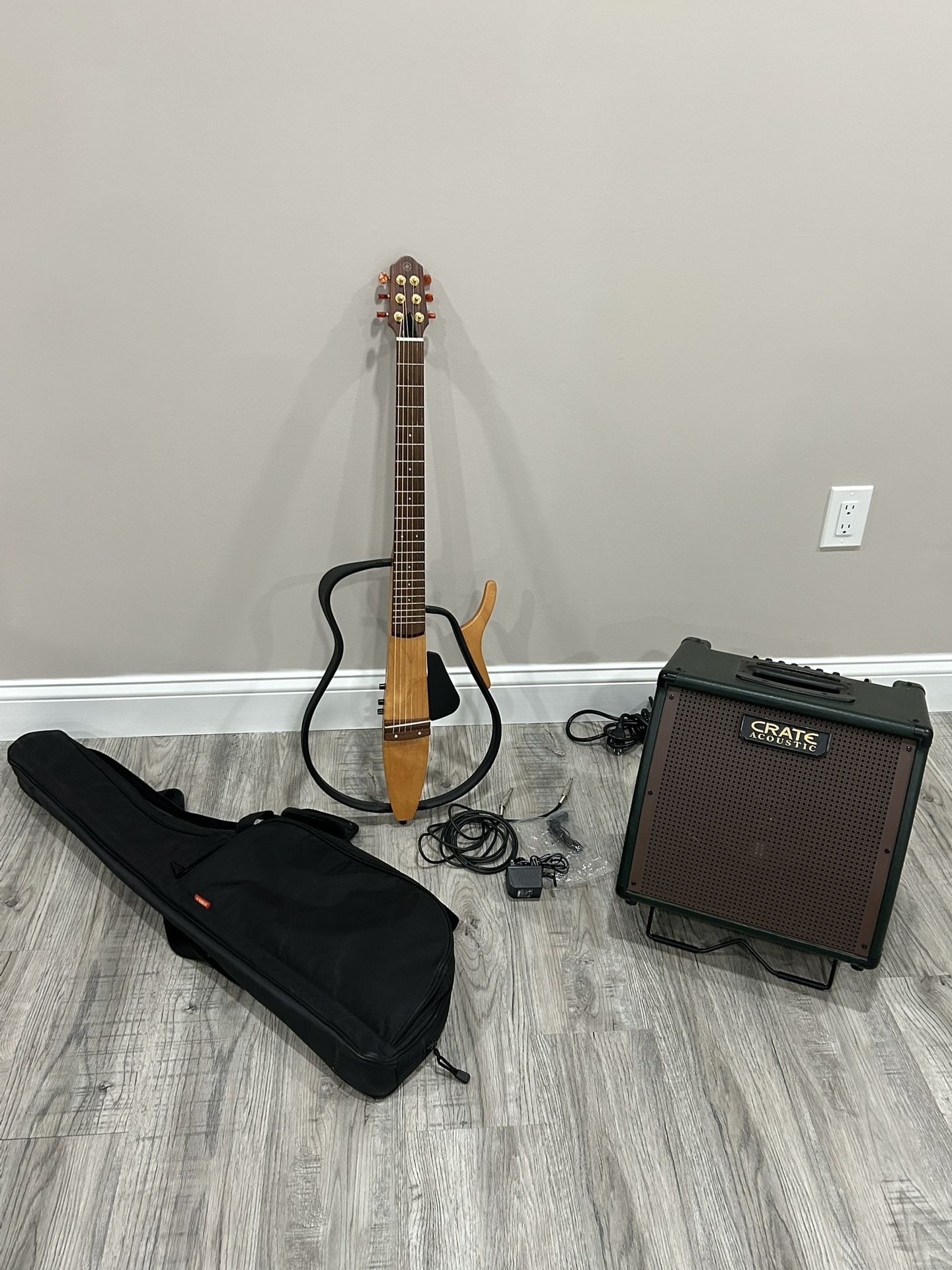 Yamaha SLG100s Guitar And Crate Amp