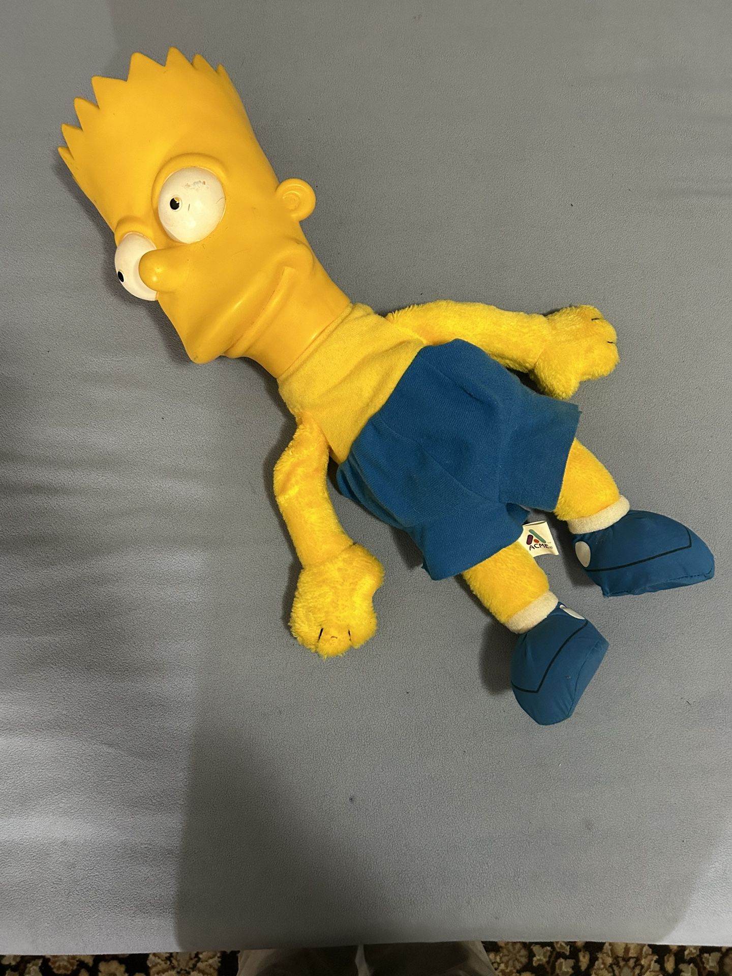 Huge Big Bart Simpson Beanie Doll 1990