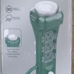 DEFIANT Outdoor Yard Stake with Mechanical Timer