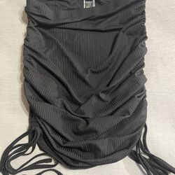 SHEIN RUCHED BLACK SKIRT