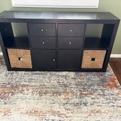 Four Cubby With Four Drawers 