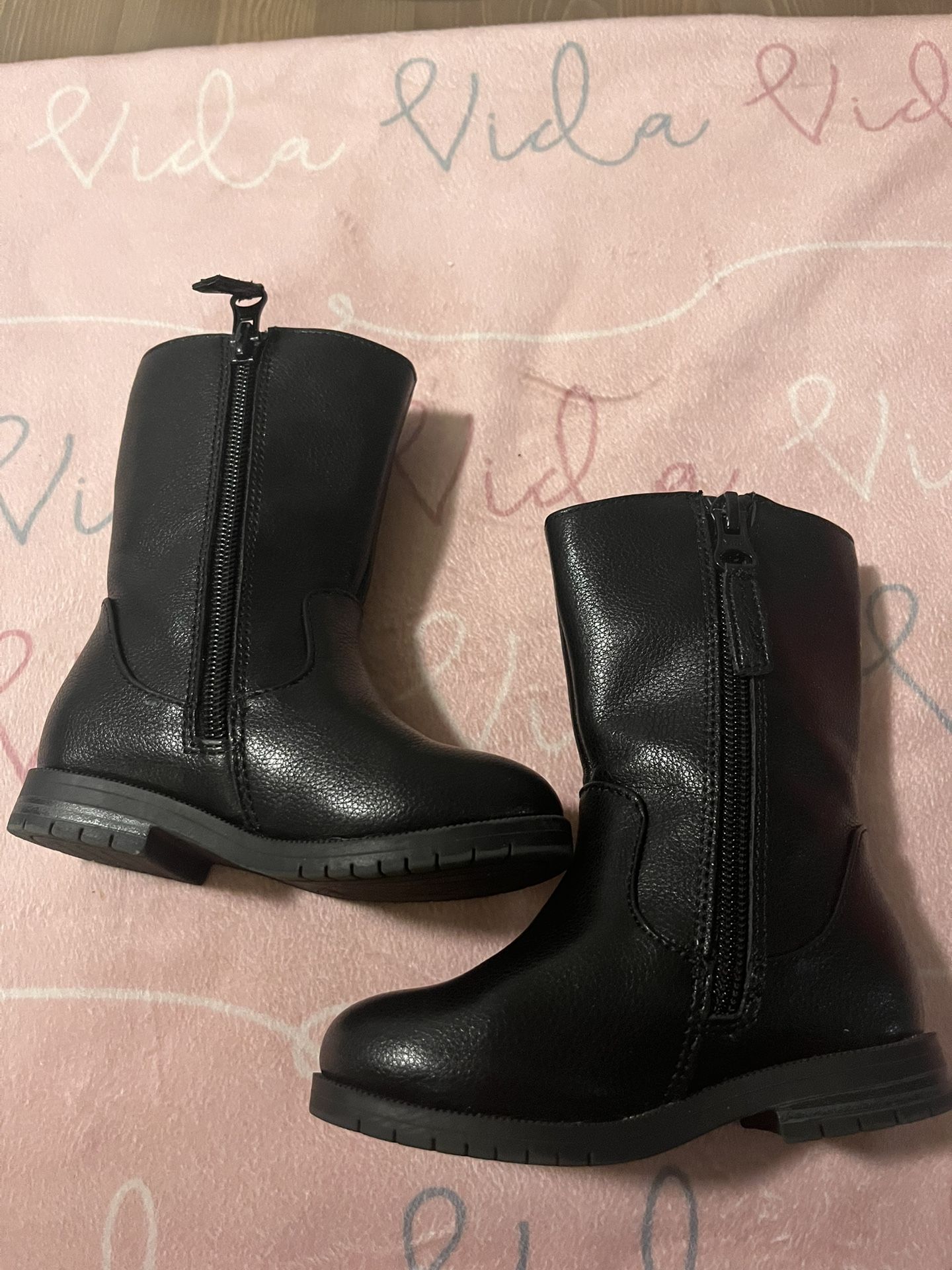 new long black girls' boots