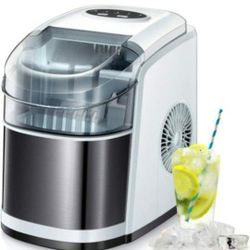 Ice Maker Machine for Countertop，Portable Ice Cube Maker with Self-Cleaning, 26LBS/24H Compact Automatic Ice Makers,9 Cubes Ready in 6-8 Minutes

