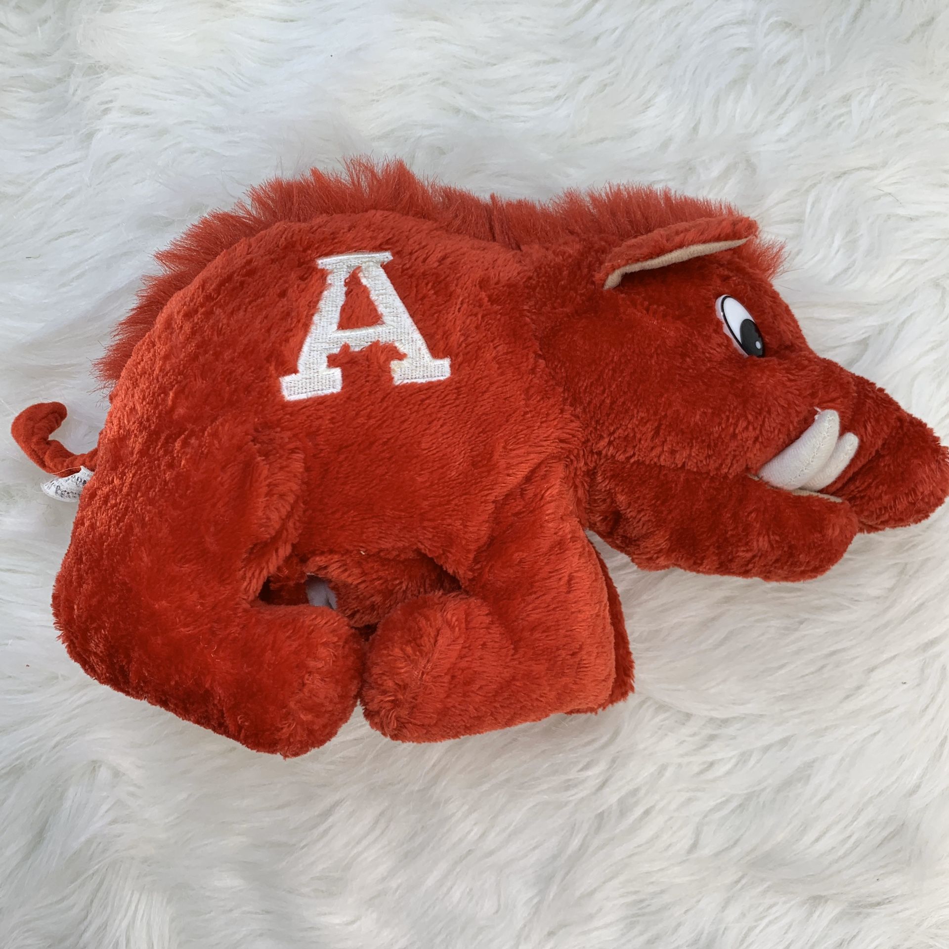 Stuffed Razorback Vintage Arkansas Razorback Plush Musical Hand Puppet 13” - NO Music for ...