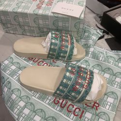 Gucci Wooster 63 Slides Size 6 Clean In Box Genuine 