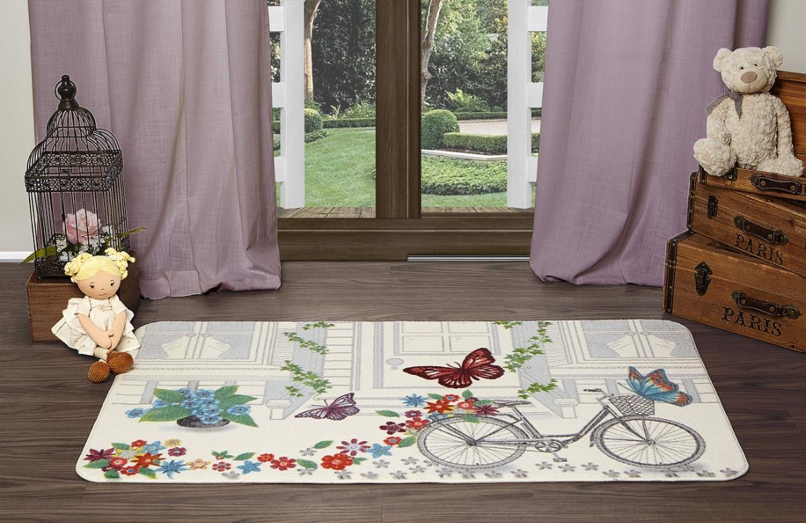 Evolur Home Spill Flowers Nursery Rug 55"x31.5" in Multicolor