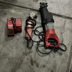 Milwaukee Charger, Milwaukee Grinder, Milwaukee Sawzall 