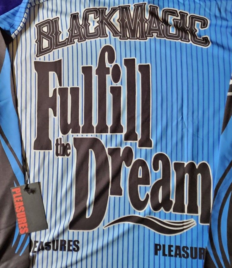 ウェア Pleasures x Shorty's Dream Goalie Shirt Pleasures x Shortys Dream Goalie Men's Jersey Men's T-Shirt Blue