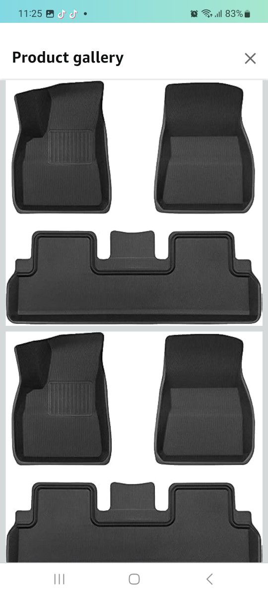 TAPTES Floor Mats for Tesla Model 3 2017-2025, Premium All Weather Anti-Slip Waterproof Floor Liners Car Interior Accessories -