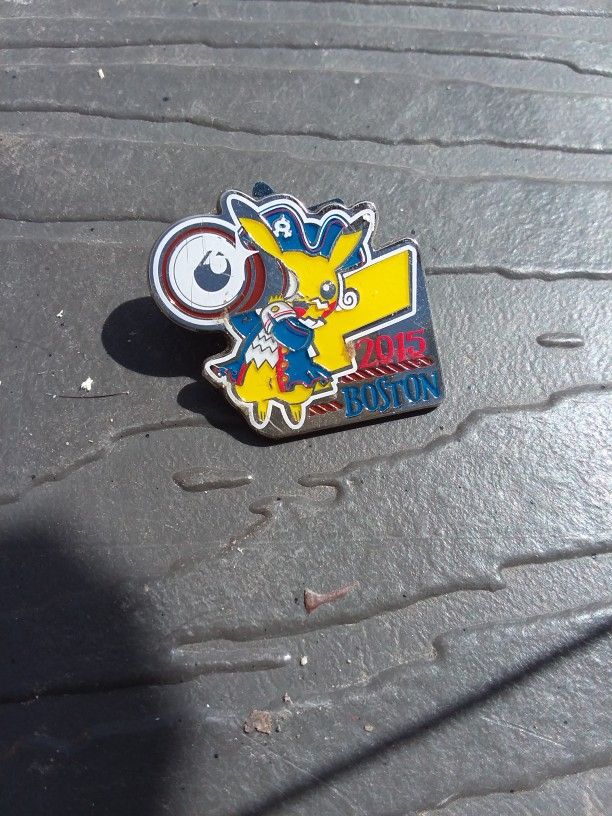 2015 Pokemon Pikachu Boston pin used 