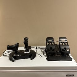 Thrust Master T1 Flight Sim With Pedals Full Set Brand New Willing To Trade, Negotiate. I Just Want A Racing Wheel So Bad 