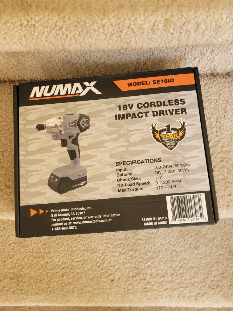 NUMAX 18V CORDLESS IMPACT DRIVER