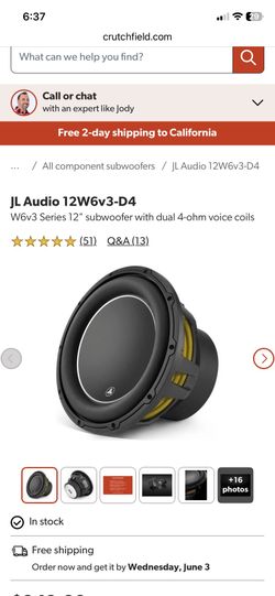 Jl audio W6 v3 12”
