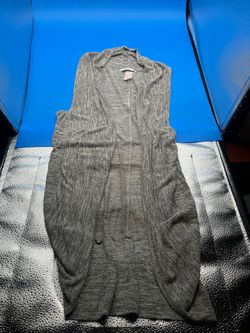 Papaya gray heathered knit open front cardigan S/M
