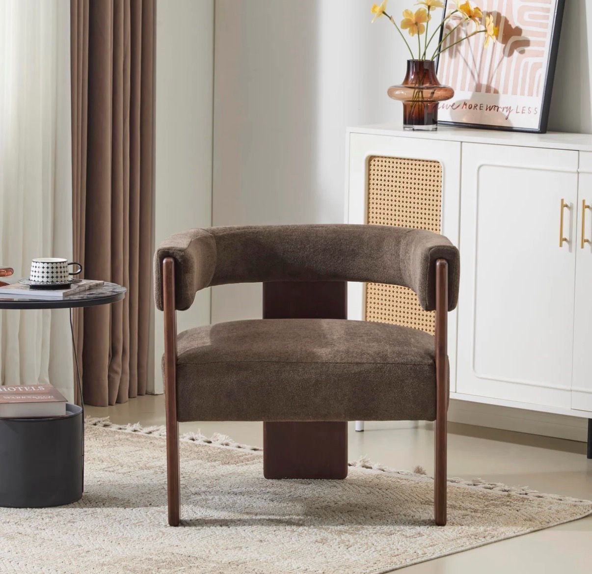 Accent chair brown, new in box