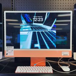 🖥️ Apple iMac 5K Retina 24" (2021) Apple M1 8-Core | 8-Core GPU | 8GB RAM | 256GB SSD | Orange