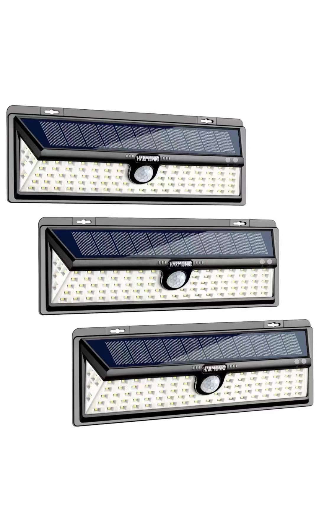 6 Pack Solar Lights Outdoor, 100 LED Motion Sensor Light with 270° Wide Angle, 3 Optional Modes IP65 Waterproof Solar Security Wall Lights for Garden,