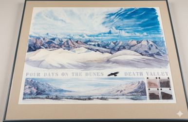 Tony Foster Death Valley Watercolor Art Print Large 32x26 Framed Coastal Decor