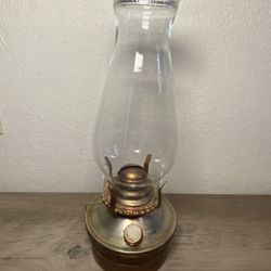 Vintage Copper Antique Gas Lamp with Glass Globe