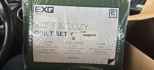 Green Full/Queen Quilt Set OBO