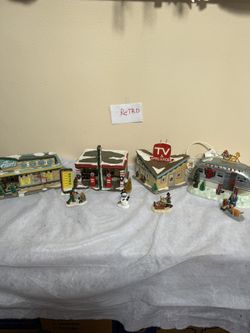 Holiday Village Retro Lighted