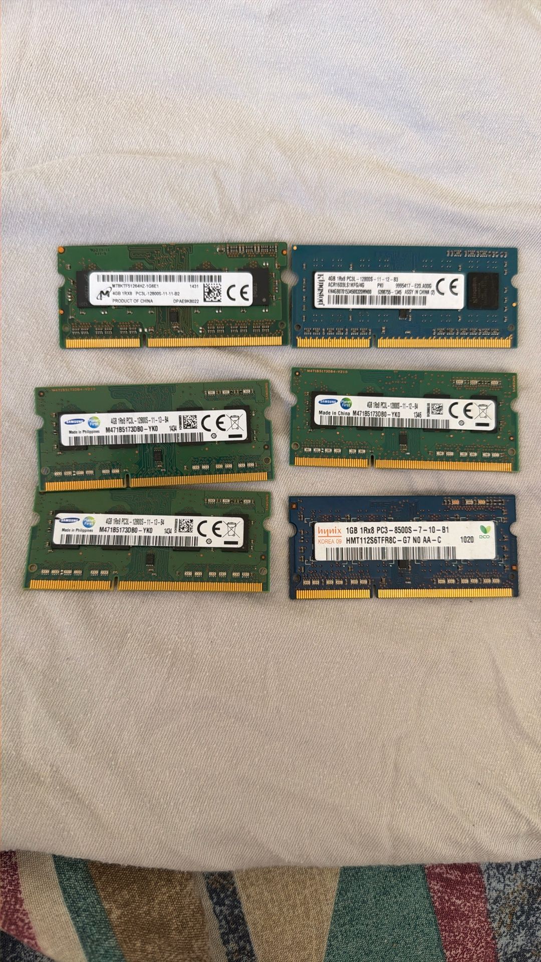 Laptop Ram DDR3 Lot Read Description For Info