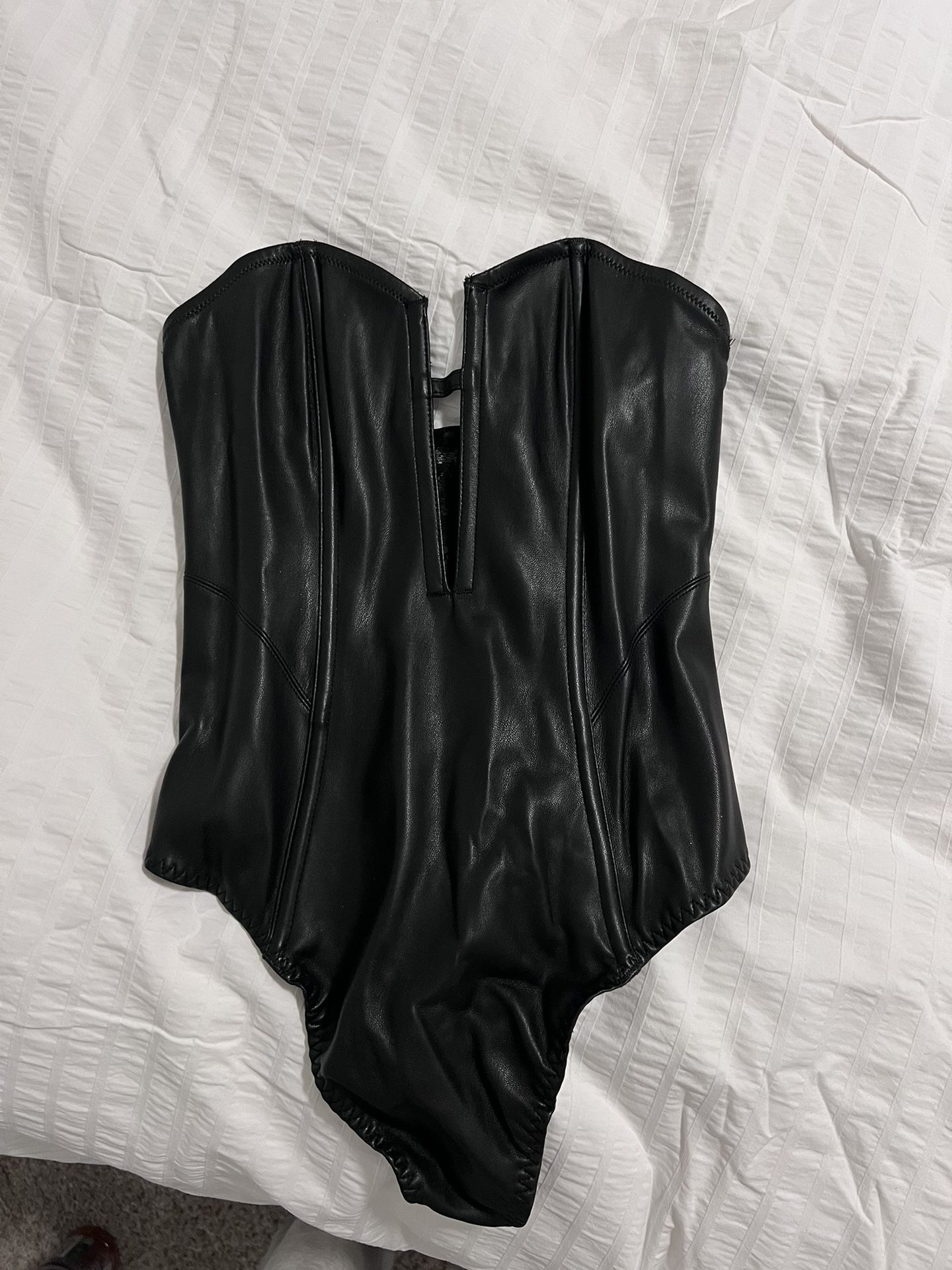 Victoria’s Secret Faux leather corset/ bodysuit
