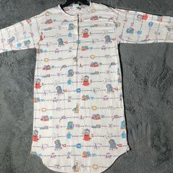 Vintage “Paws” Garfield Long Sleeve  Flannel Night Gown 