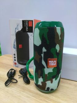 LATEST T&G BLUETOOTH RECHARGEABLE SPEAKER WATERPROOF BUILT IN USB AUX MIC NEW