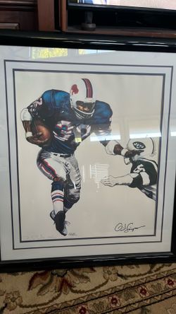 OJ Simpson autographed poster