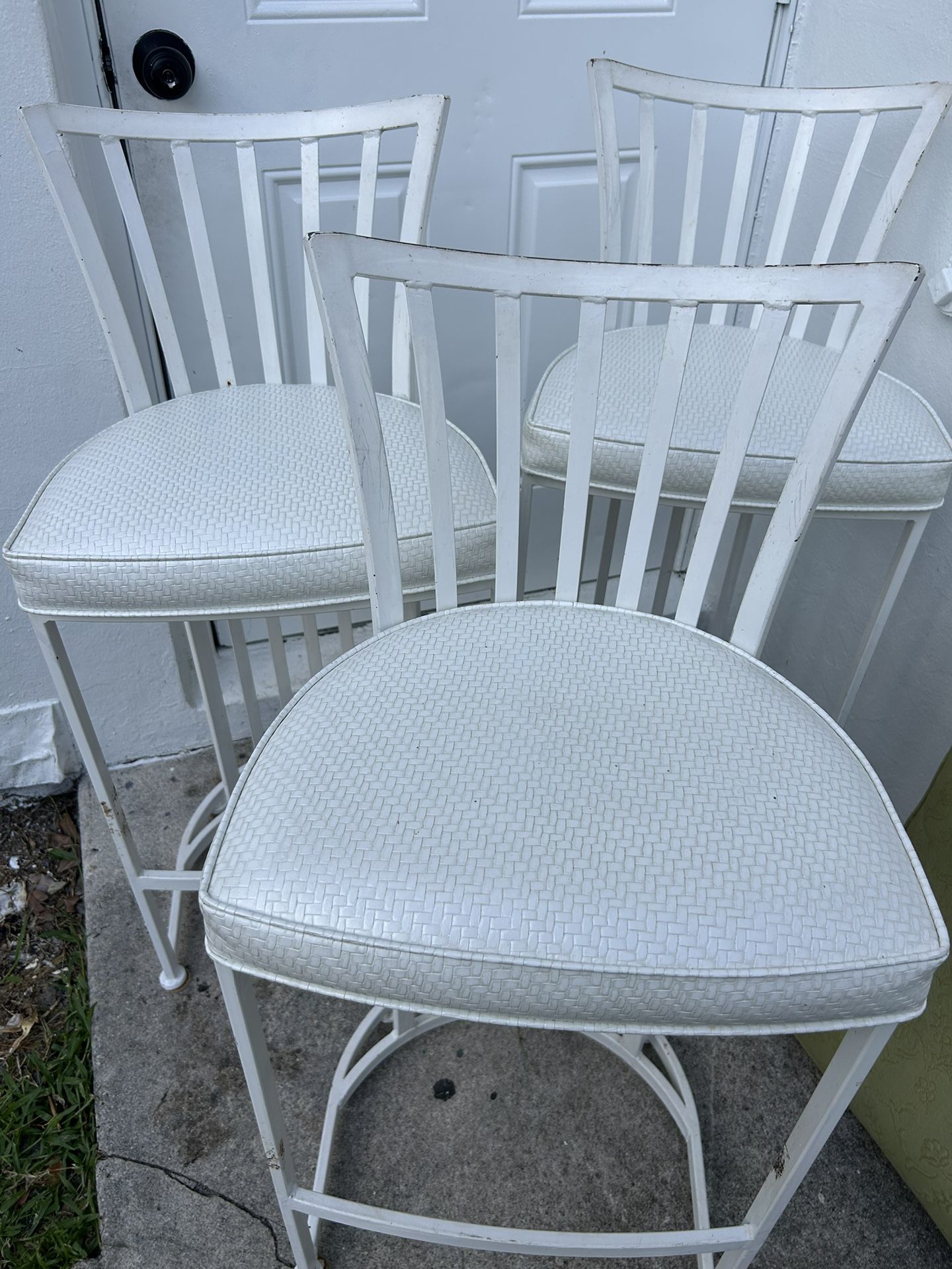 3 Metal High Chairs