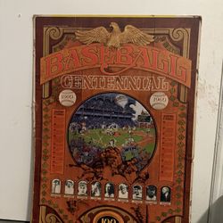 Baseball Vintage 100 Years Poster Card