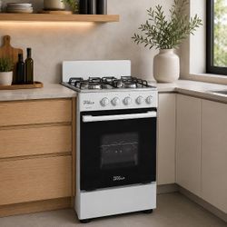PREMIUM  GAS STOVE 20"  4 BURNERS WHITE    IDEALPOP4120